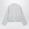 Acne Studios Light Blue/Gray Striped Polo Sweatshirt