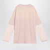 Acne Studios Pink violet layered T-shirt with print