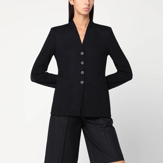 Harris Wharf London Black single-breasted jacket in virgin wool