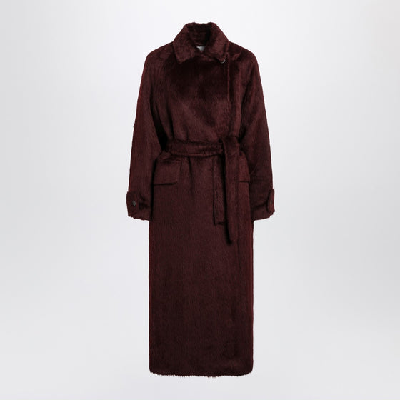 Max Mara Cherry-colored alpaca and wool coat