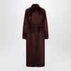 Max Mara Cherry-colored alpaca and wool coat