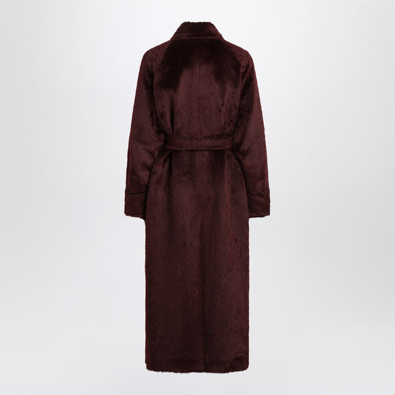 Max Mara Cherry-colored alpaca and wool coat