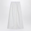 Max Mara Wide white gabardine skirt