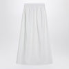 Max Mara Wide white gabardine skirt