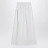 Max Mara Wide white gabardine skirt
