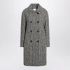 S Max Mara Black and white houndstooth coat