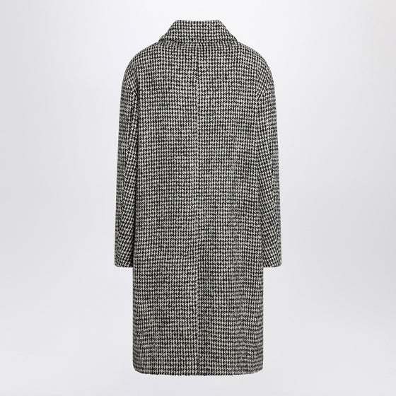 S Max Mara Black and white houndstooth coat