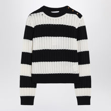  Max Mara Striped crop sweater in wool and cashmere