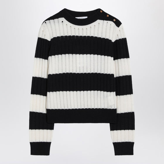 Max Mara Striped crop sweater in wool and cashmere