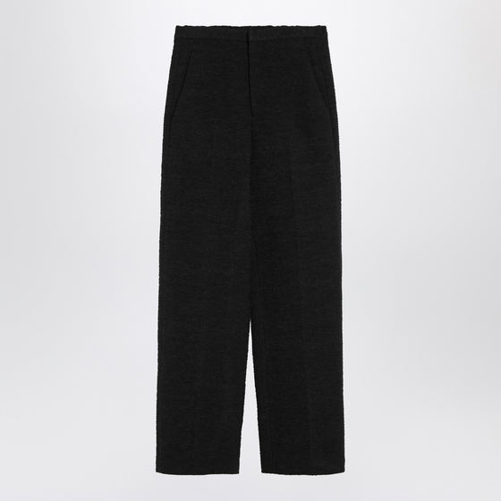 LouLou De Saison Black straight bouclé trousers