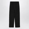 Loulou Studio Black straight bouclé trousers