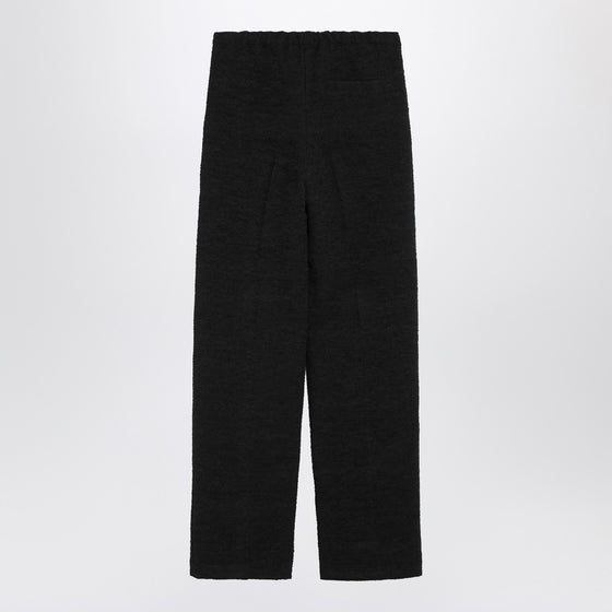 LouLou De Saison Black straight bouclé trousers