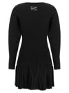 Elisabetta Franchi Knitted Pleated Dress