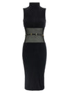 Elisabetta Franchi Gauze Insert Dress