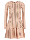 Elisabetta Franchi Pink Origami Knit Dress
