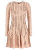 Elisabetta Franchi Pink Origami Knit Dress