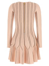 Elisabetta Franchi Pink Origami Knit Dress