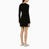 Loulou Studio Black ribbed silk blend mini dress