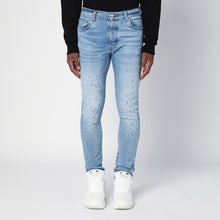  AMIRI Light blue washed skinny jeans with wear