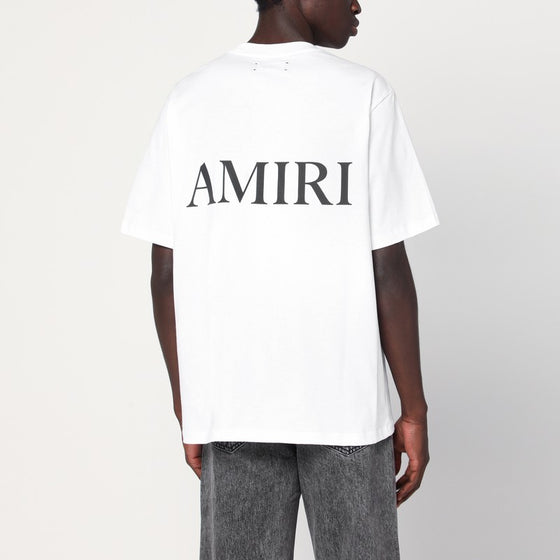 AMIRI White cotton T-shirt with logo