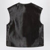 Loulou Studio Brown Ampas vest in pony-effect leather