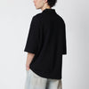 AMIRI Black oversize cotton polo shirt
