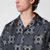 AMIRI MA Check Camp checked silk camp shirt in black
