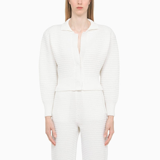 ART ESSAY White knitted cardiganWhite knitted cardigan