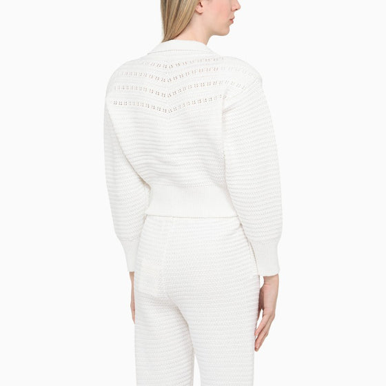 ART ESSAY White knitted cardiganWhite knitted cardigan