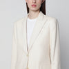 VItoVI Cream single-breasted silk jacket