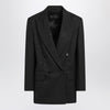 Max Mara Pianoforte Black double-breasted sequin wool blazer