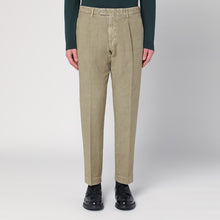  Santaniello Sage green trousers in cotton and linen