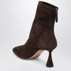 Aquazzura Amore Bootie 75 brown suede