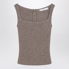  Max Mara Hazelnut-colored top in wool and cashmere blend