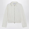Max Mara White cropped sweatshirt in silk blend