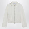 Max Mara White cropped sweatshirt in silk blend