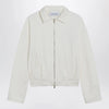 Max Mara White cropped sweatshirt in silk blend