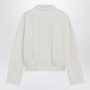 Max Mara White cropped sweatshirt in silk blend