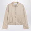 Max Mara Beige cropped sweatshirt in silk blend