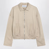 Max Mara Beige cropped sweatshirt in silk blend