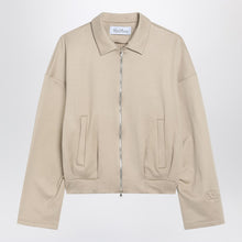  Max Mara Beige cropped sweatshirt in silk blend