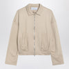 Max Mara Beige cropped sweatshirt in silk blend