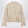 Max Mara Beige cropped sweatshirt in silk blend