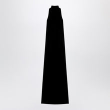  Max Mara Pianoforte Black satin velvet long dress