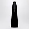 Max Mara Pianoforte Black satin velvet long dress