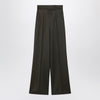 Max Mara Moss green wide-leg wool trousers