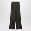 Max Mara Moss green wide-leg wool trousers