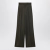 Max Mara Moss green wide-leg wool trousers
