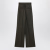 Max Mara Moss green wide-leg wool trousers