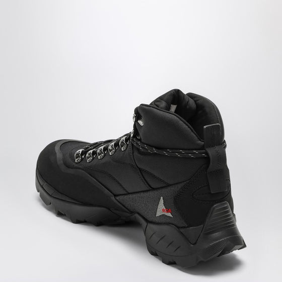 ROA Black lace-up boot